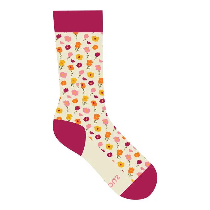 Crew Socks That Support Women's Equality Flowers, Size: Small