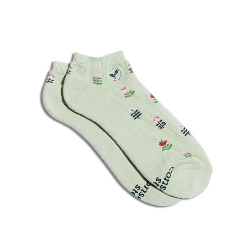 Ankle Socks That Plant Trees Green Tulips