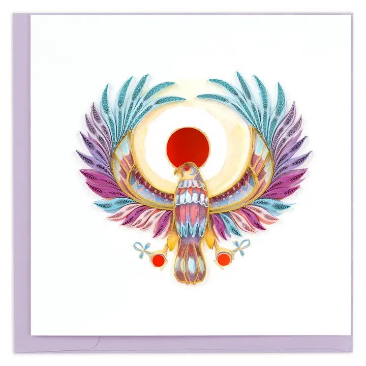 Egyptian Phoenix Quilled Card