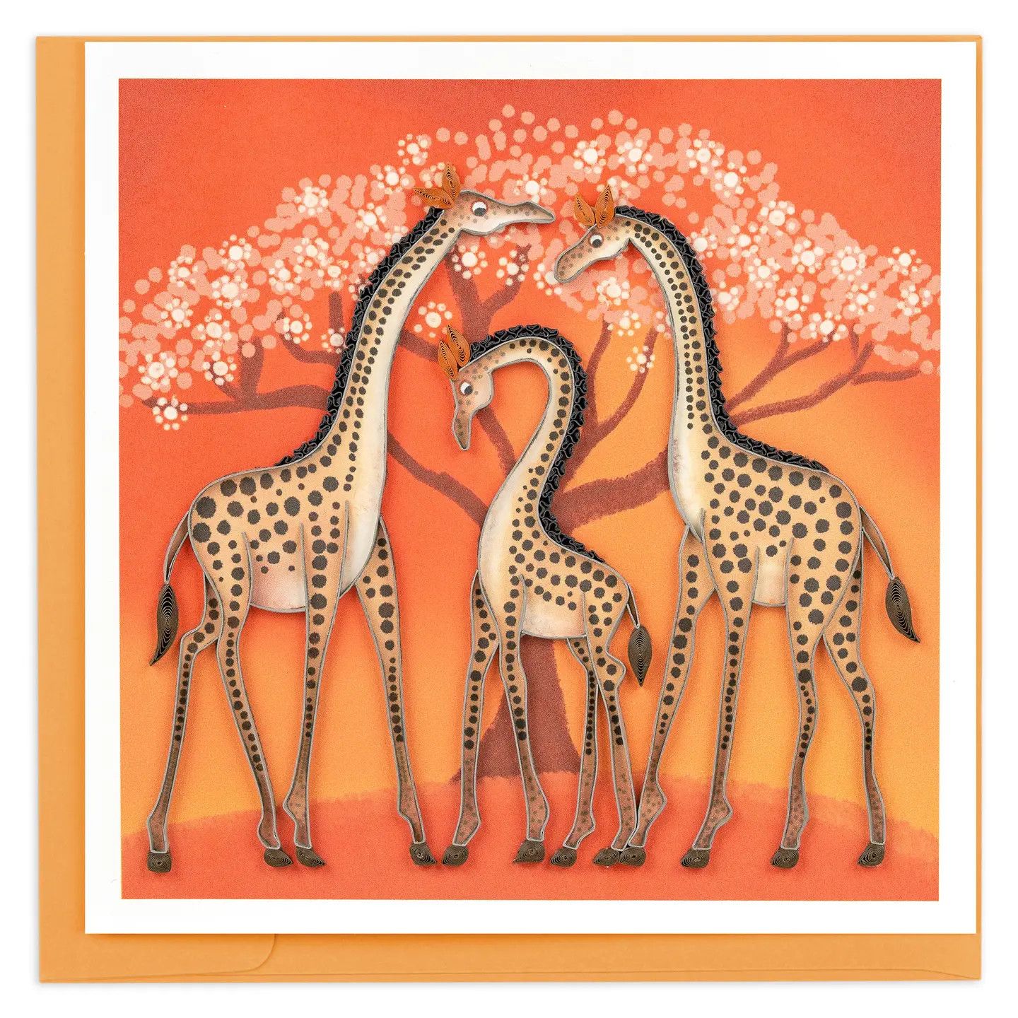Tinga Tinga Giraffes Quilled Card