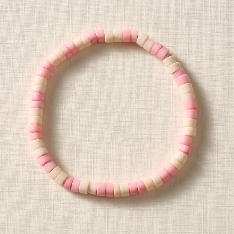 Pink Tones Bone Bead Bracelet