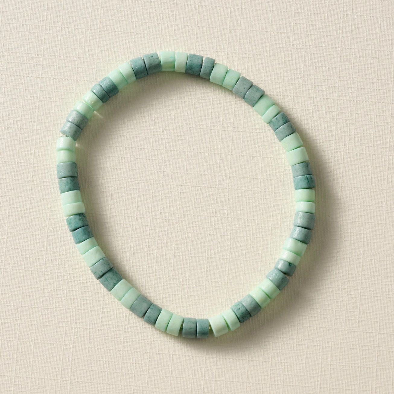 Teal Tones Bone Bead Bracelet