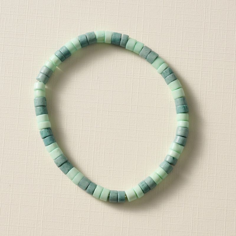 Teal Tones Bone Bead Bracelet