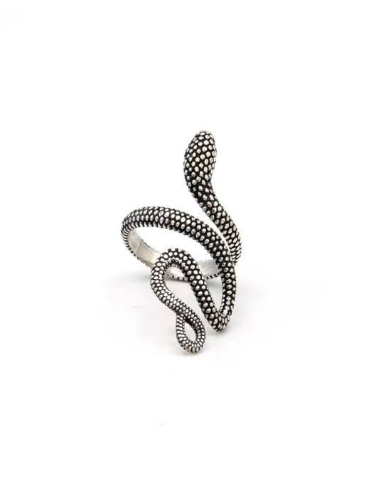 Viper Snake Ring Silver