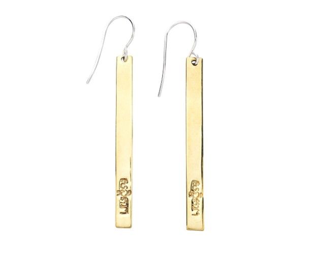 Brass Bombshell Peace Earrings
