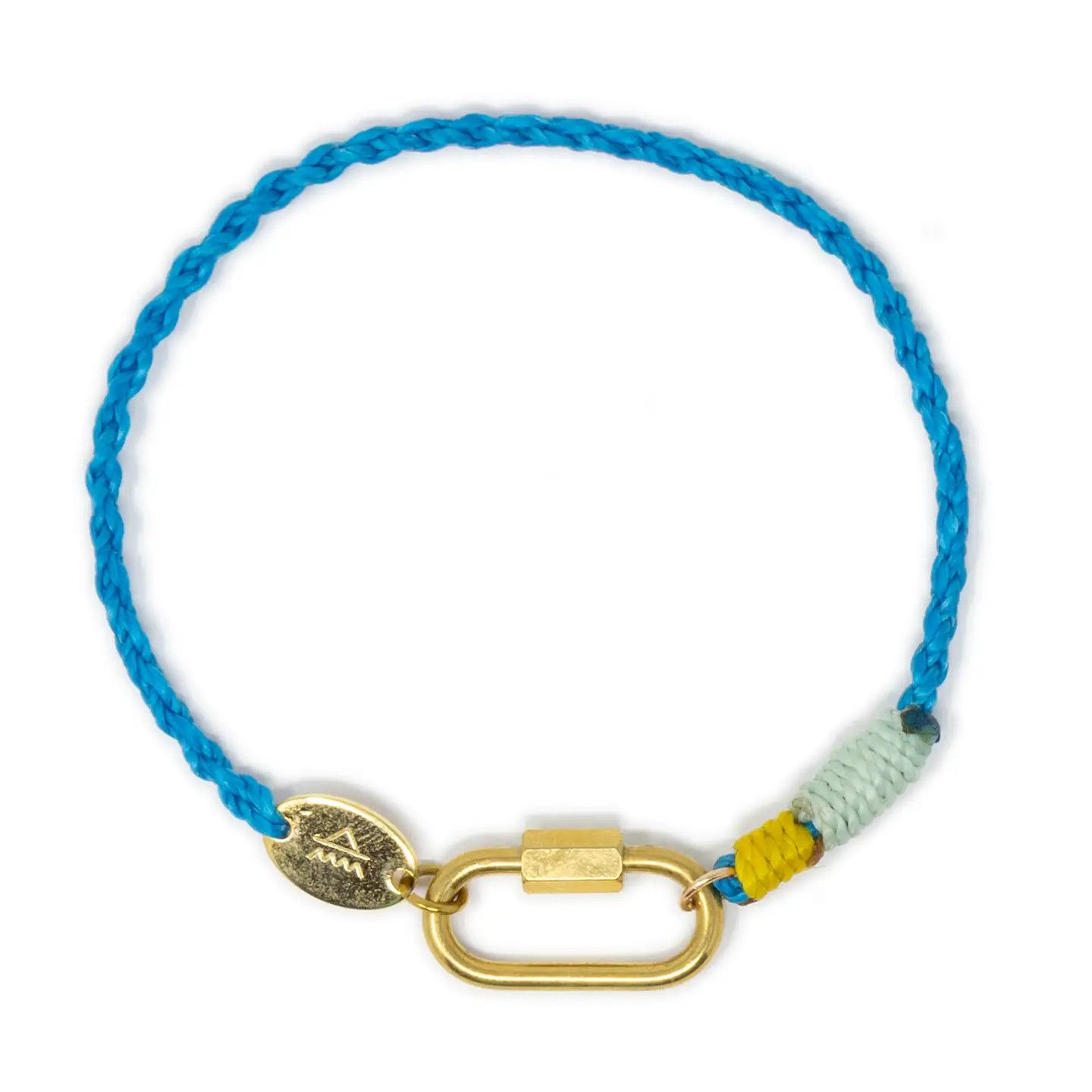 Rope Charm Bracelet - Azul with Cucumber and Yellow