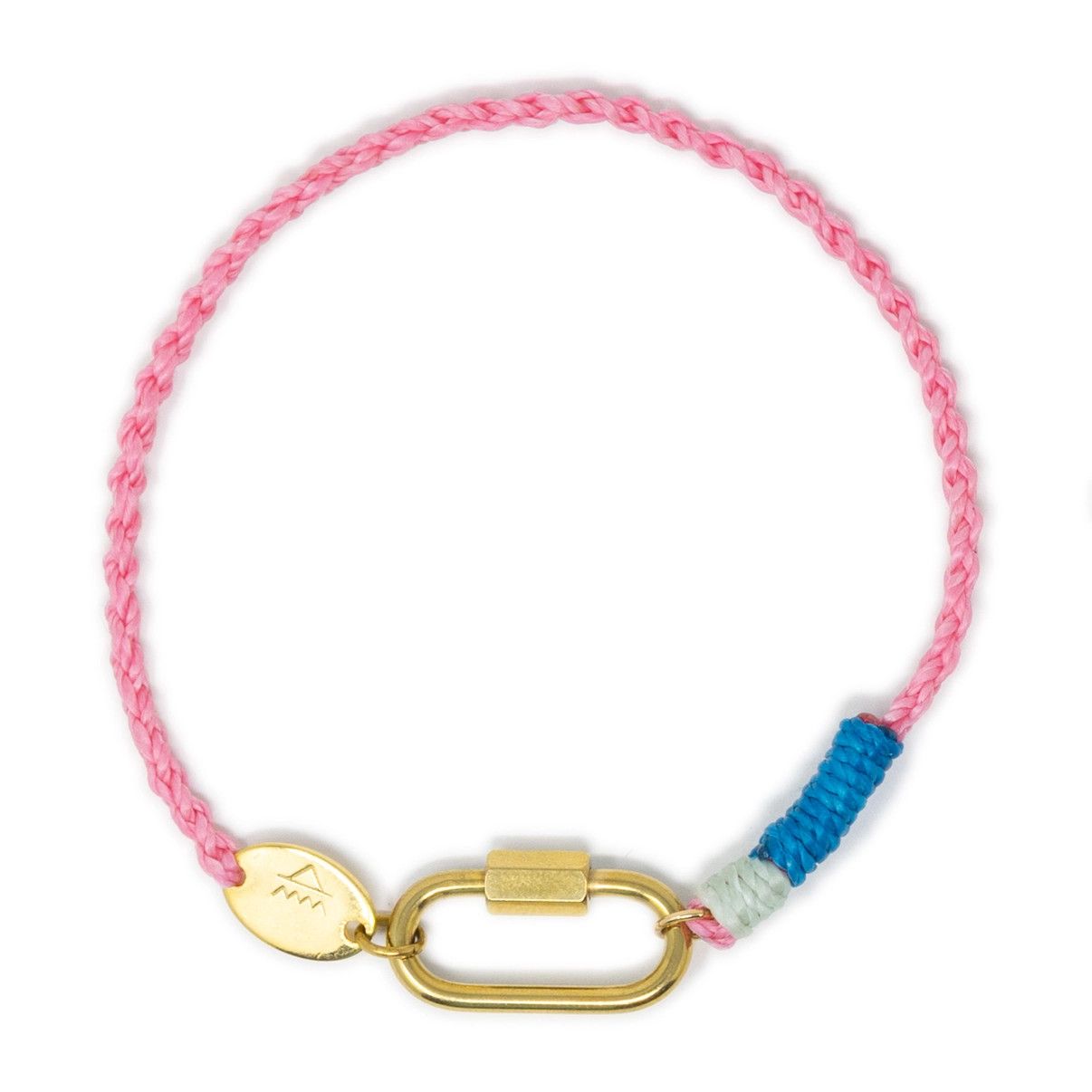 Rope Charm Bracelet - Pink with Azul and Cucumber