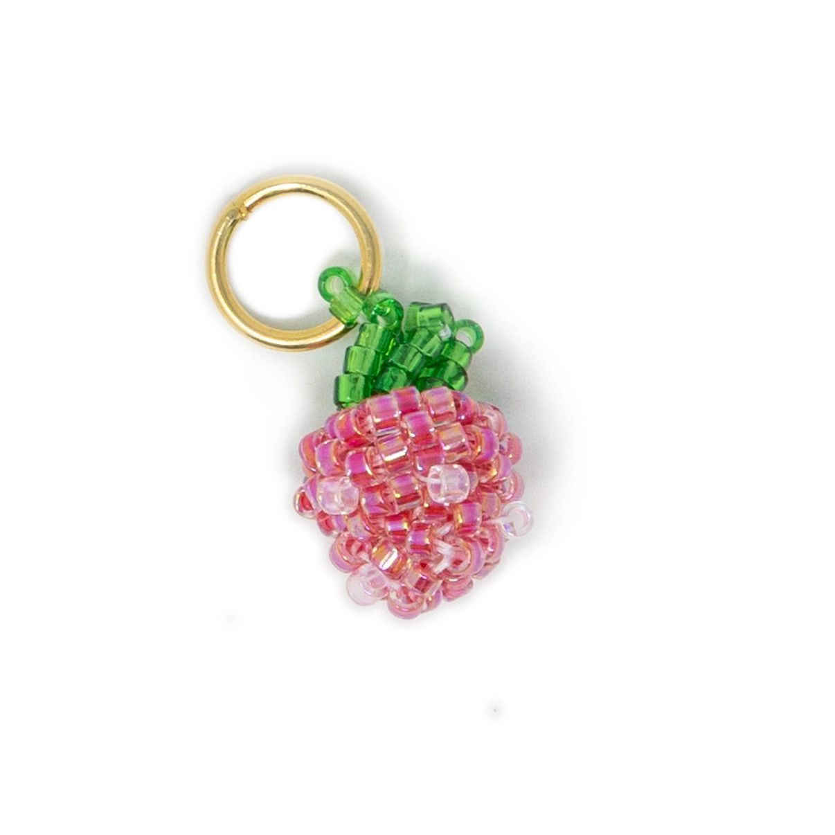 Beaded Strawberry Charm