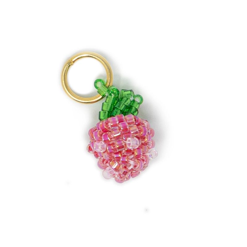 Beaded Strawberry Charm