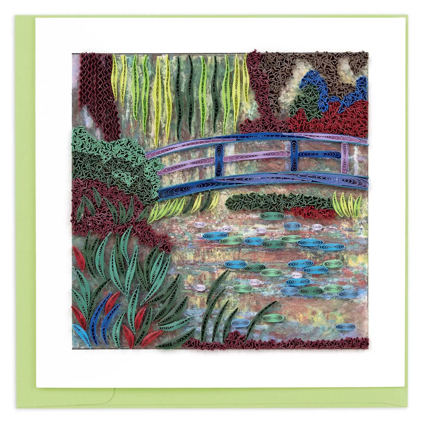 Artist Series Water Lily Pond Quilled Card