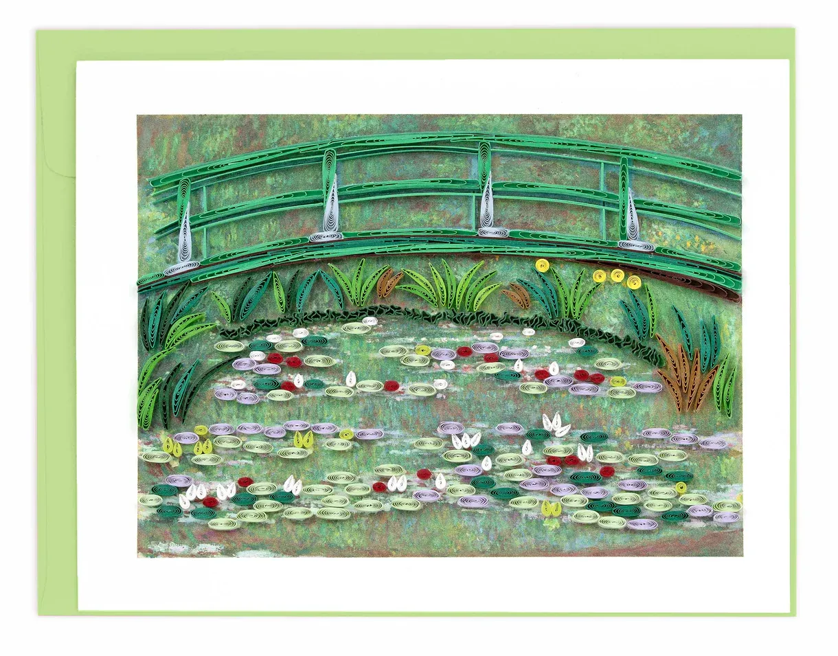 Artist Series Japanese Footbridge Quilled Card