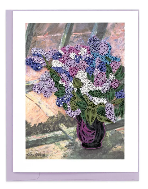 Artist Series Lilacs In Window Quilled Card
