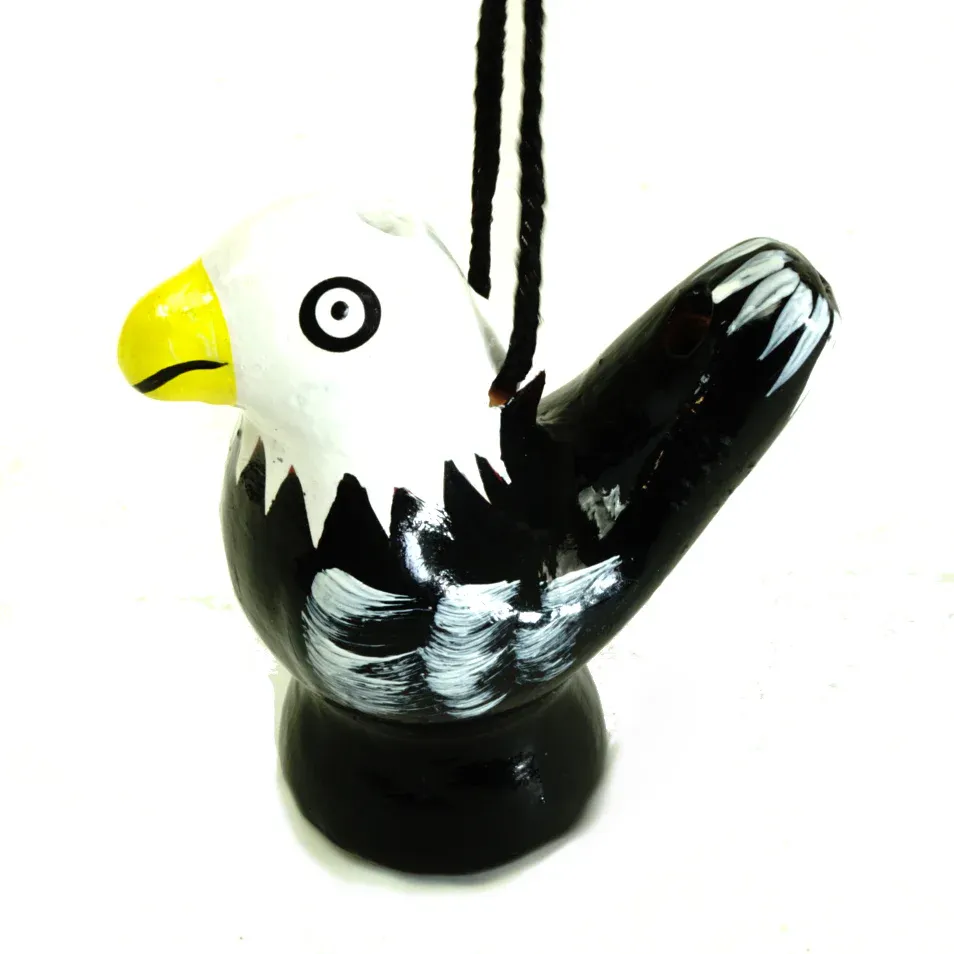 Traditional Bird Water Whistle Necklace, Color: Bald Eagle