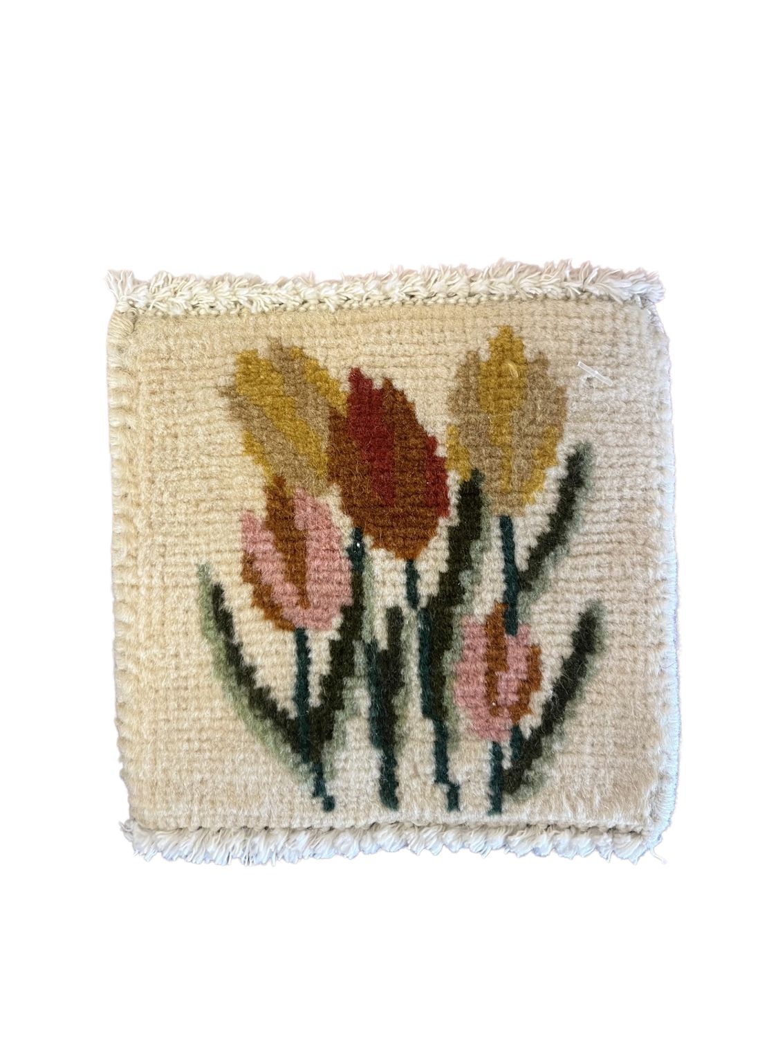 Mug Rug Coaster - Tulips on Natural