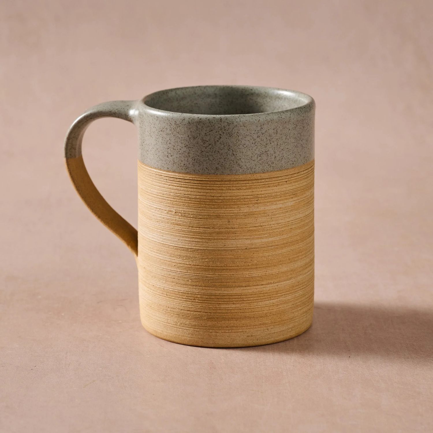 Etched Ceramic Mug - Gray