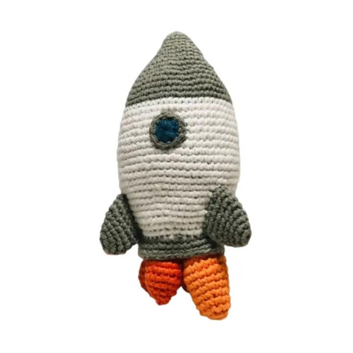 Plush Space Rocket Rattle