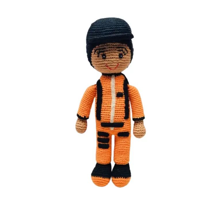 Plush Astronaut Doll Orange Jumpsuit