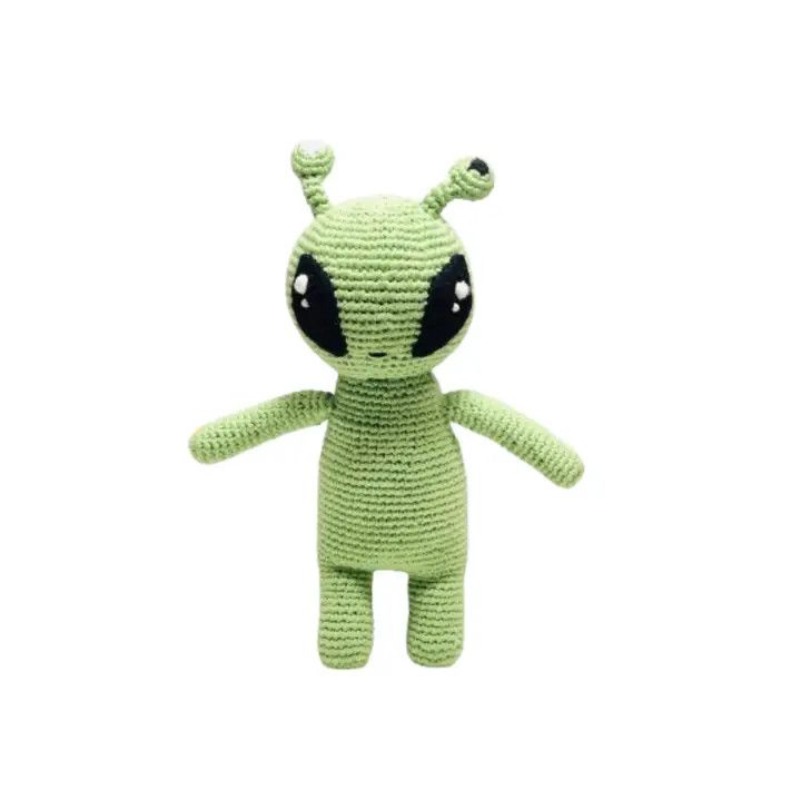 Plush Green Space Alien Rattle