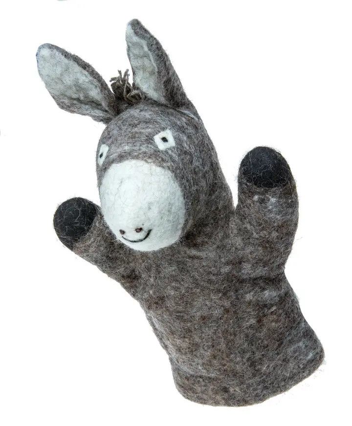 Donkey Felted Hand Puppet
