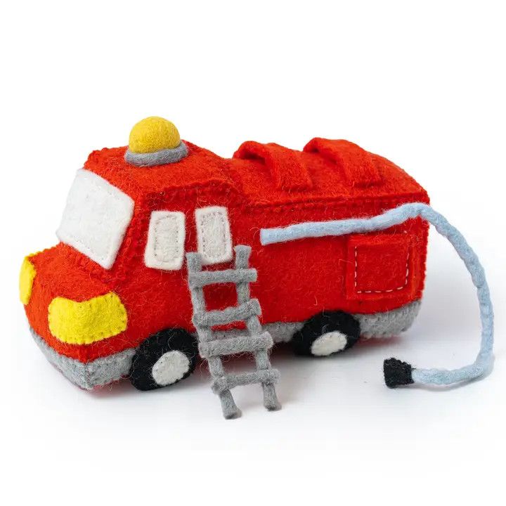 Fire Engine Felted Toy