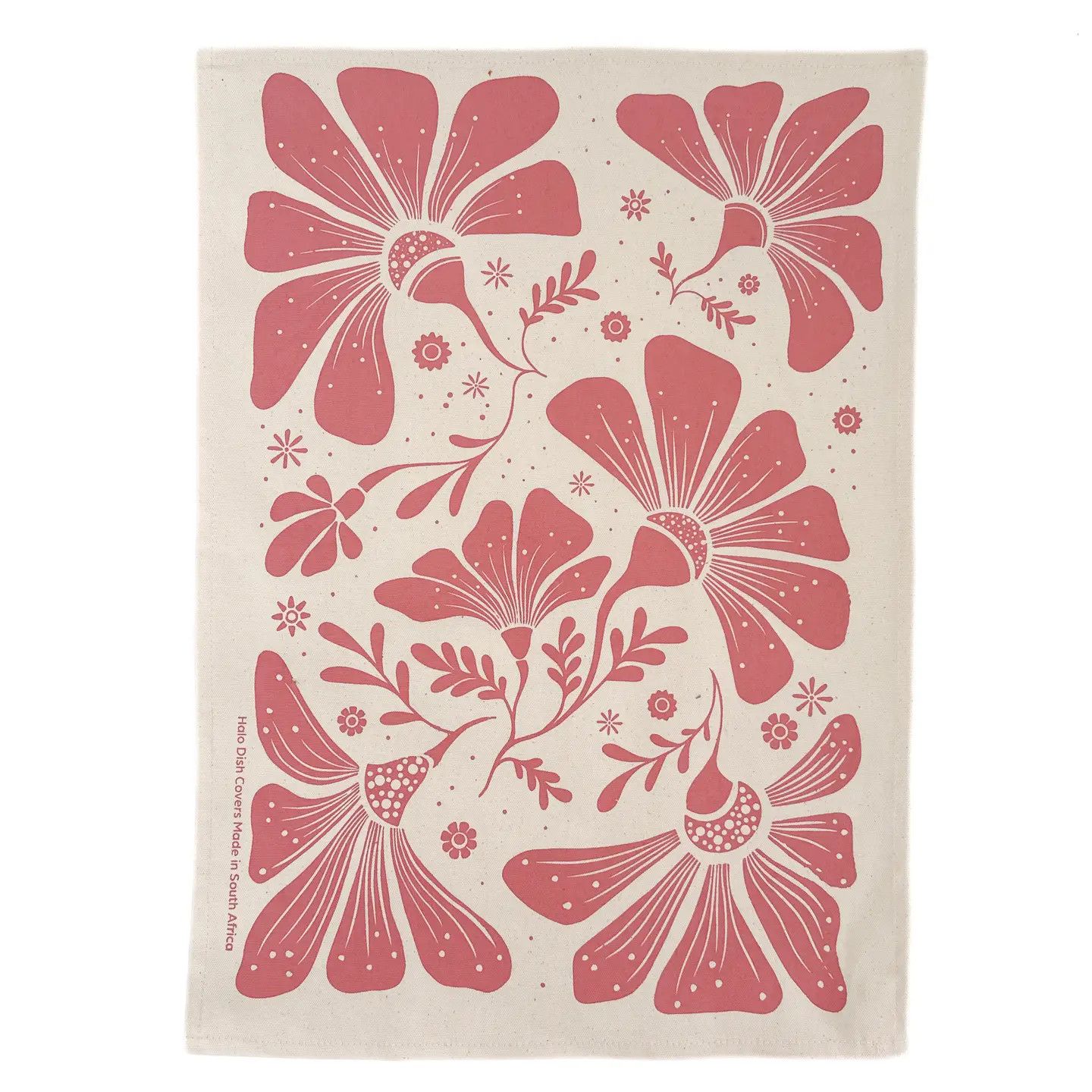 Retrobloom Screen Print Tea Towel Terrarosa