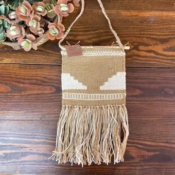 Woven Wool Wall Hanging in Neutrals