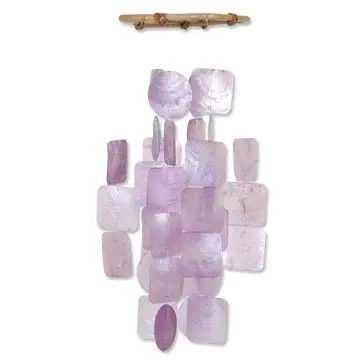 Capiz Square Chime Lilac