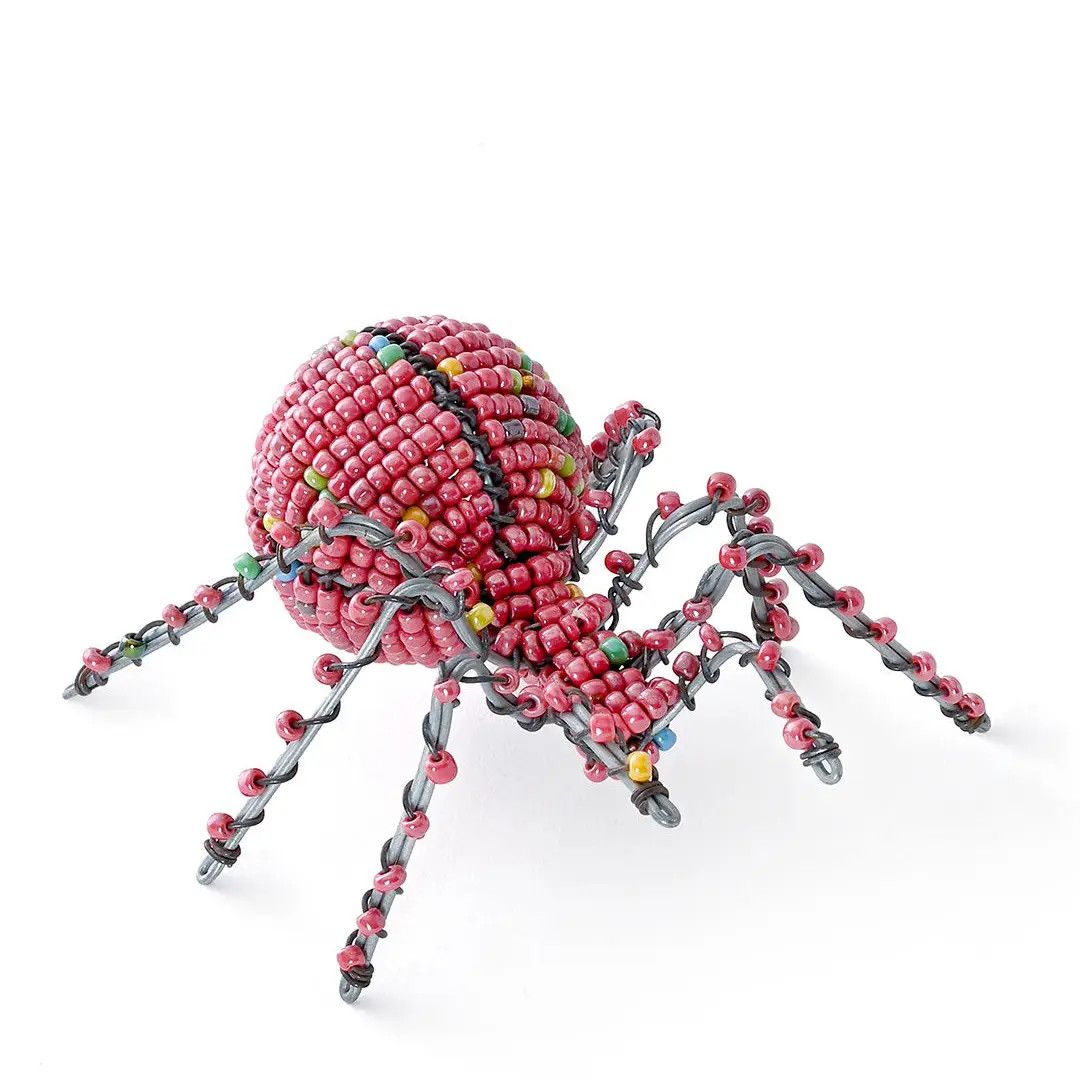 Beaded Pink Spider