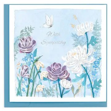 Sympathy Garden Quilled Card