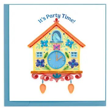 Cuckoo Clock Birthday Quilled Card
