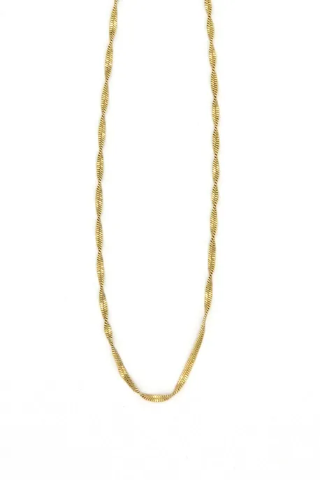 Twisted Chain Brass Necklace