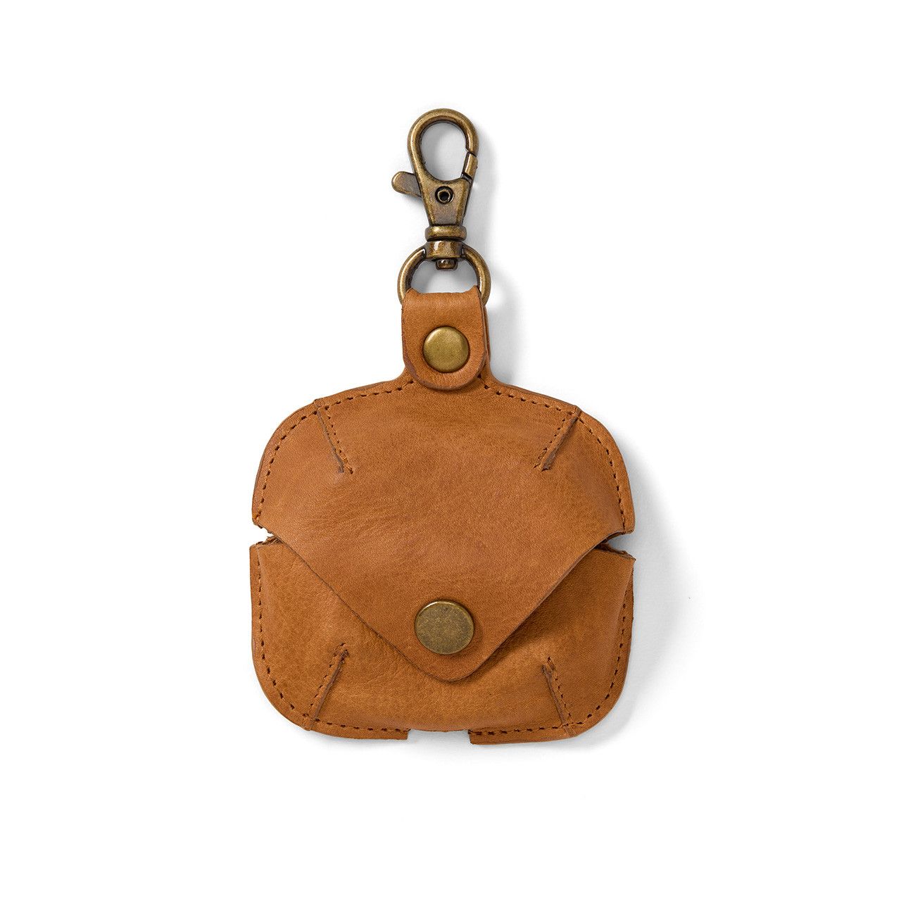 Camel Leather Earbud Case