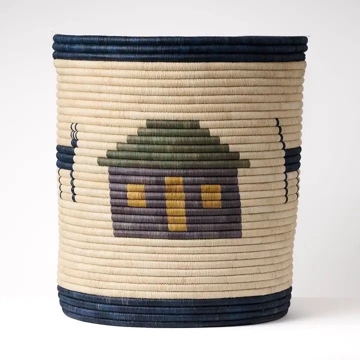 Villages Raffia &amp; Banana Leaf Hamper Basket