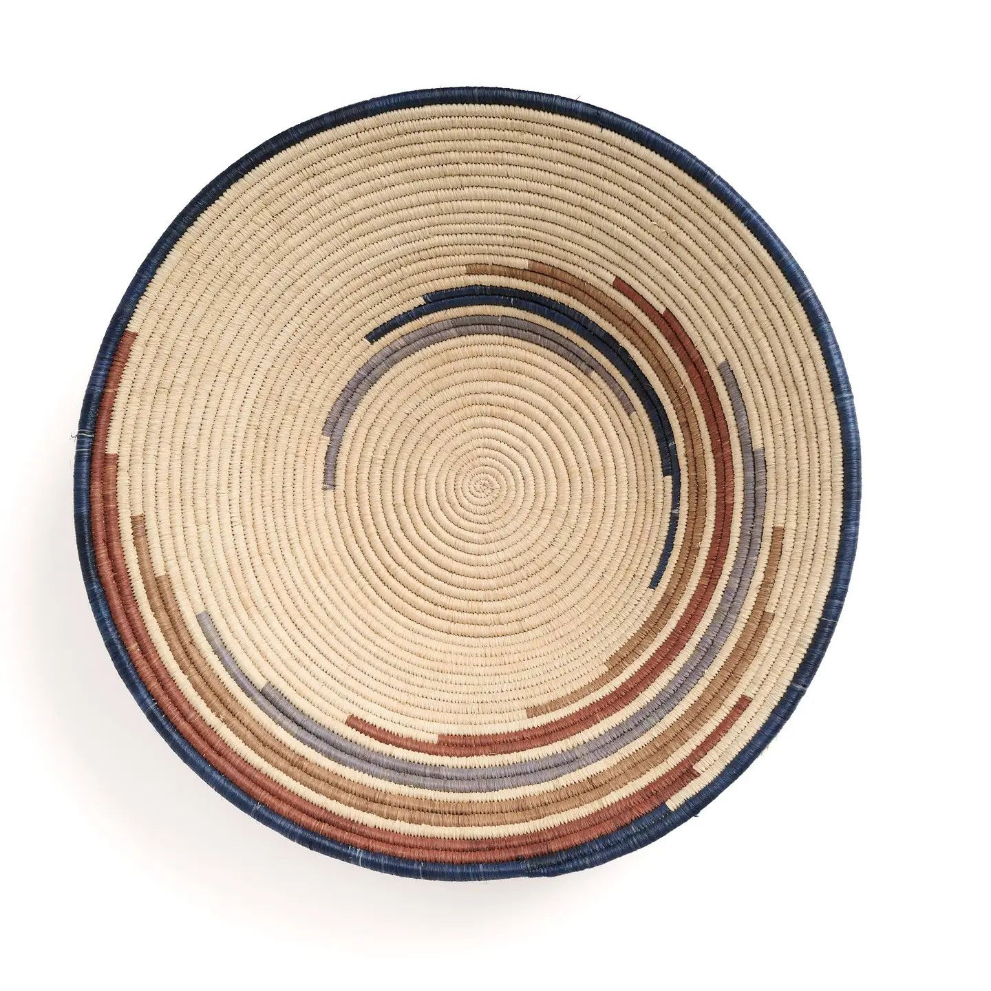 Breaking Waves Raffia &amp; Banana Leaf Basket