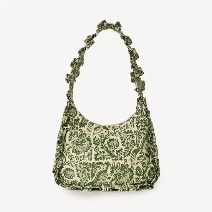 Block Print Shoulder Bag Peacock