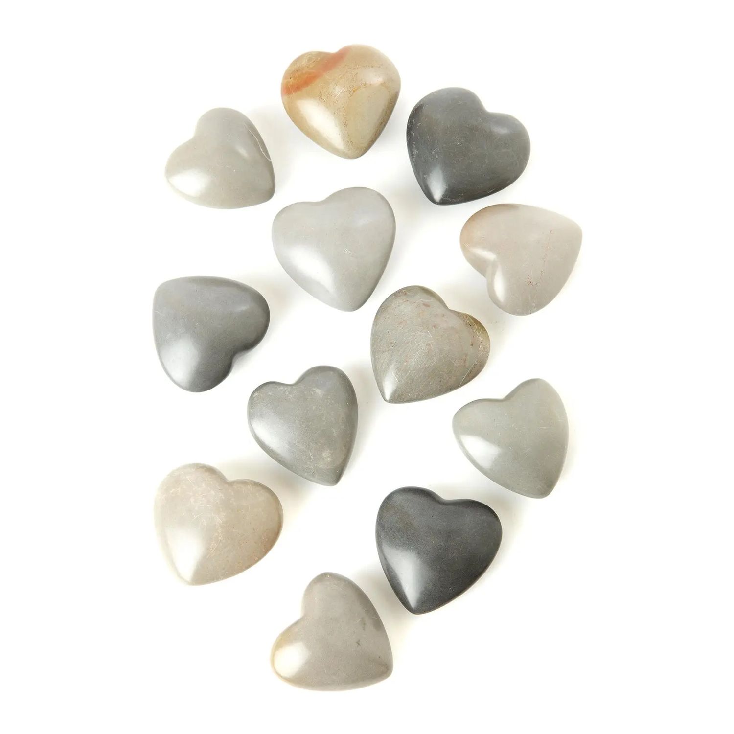 Soapstone Heart Shades of Gray