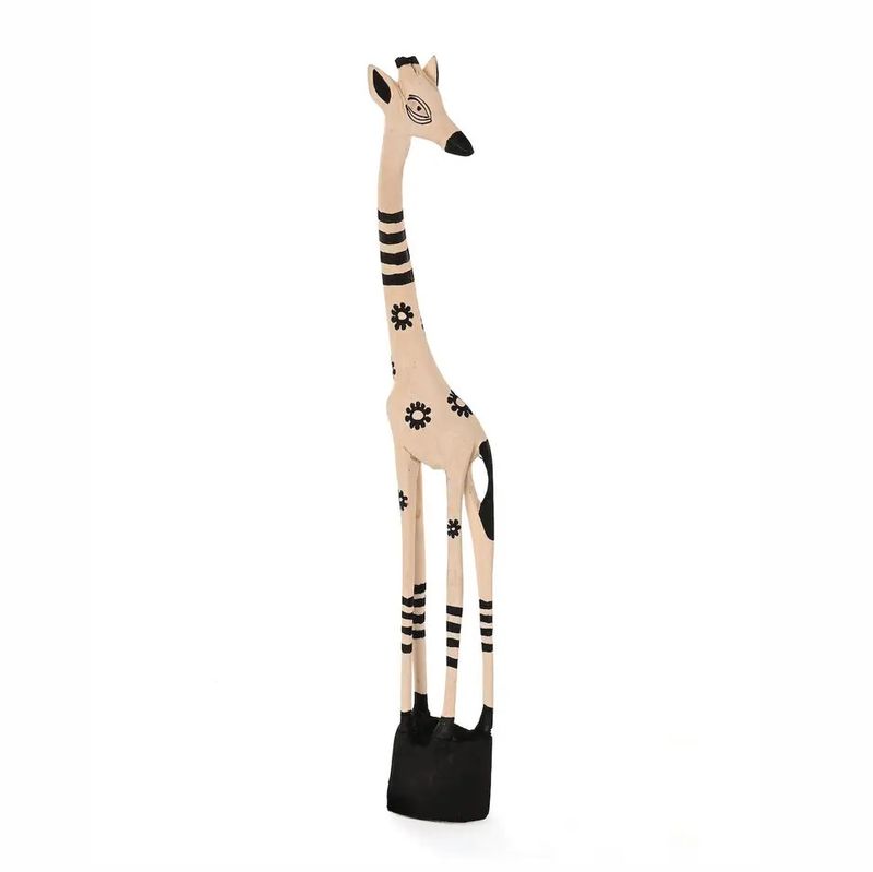 Hand-Carved Jacaranda Wood Giraffe Daisy