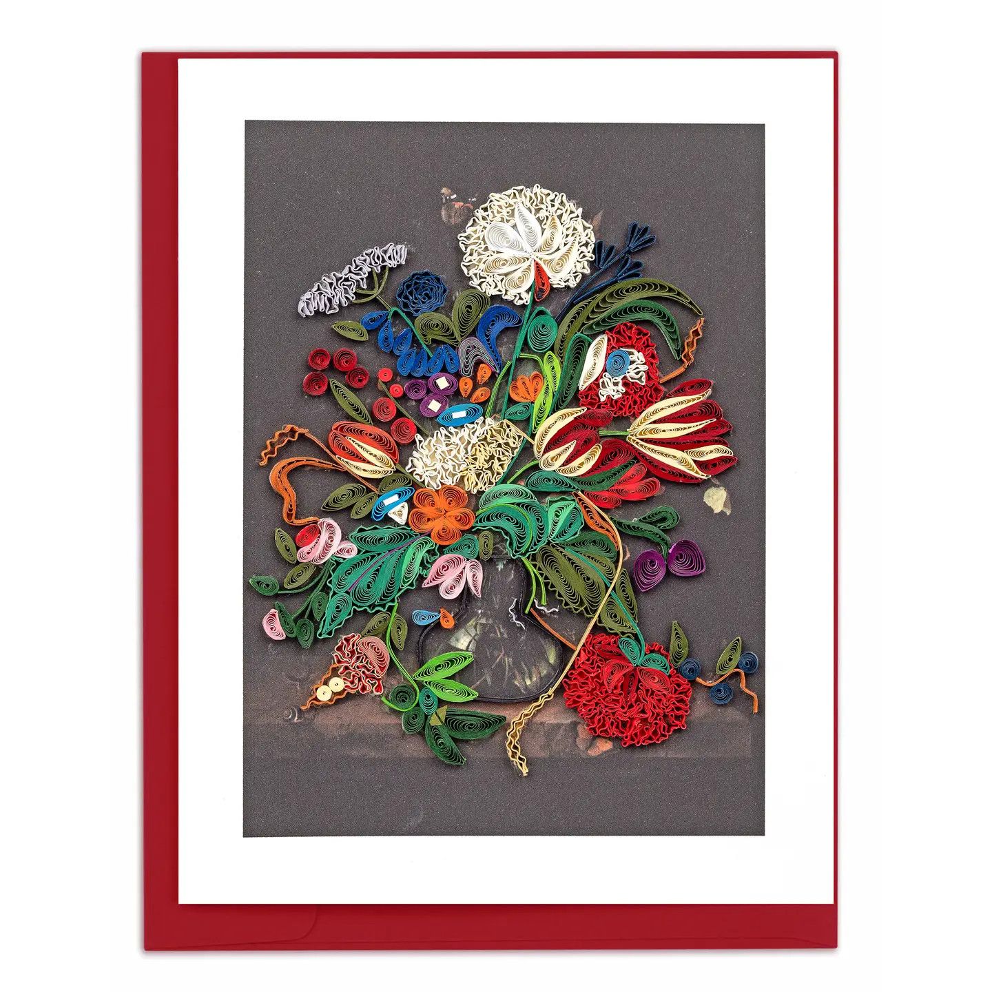 Artist Series Vase of Flowers Quilled Card