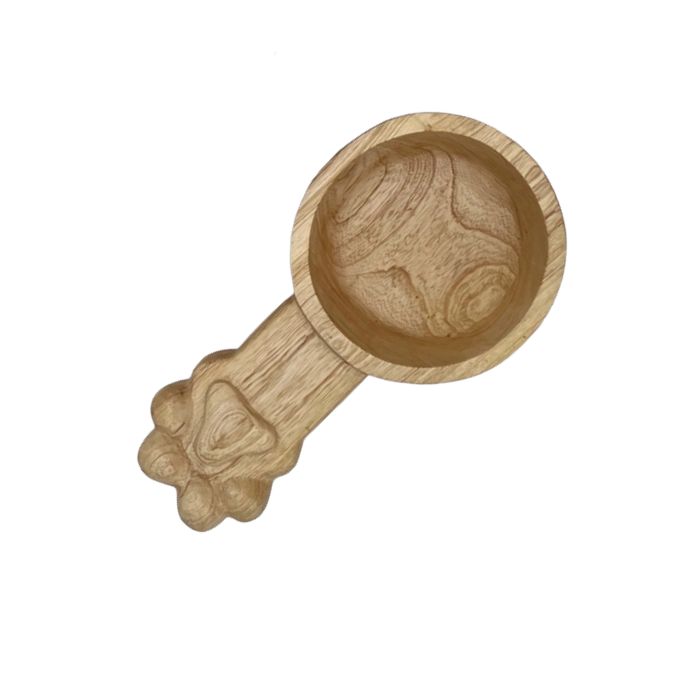Handcarved Wooden Small Dog Food Scoop