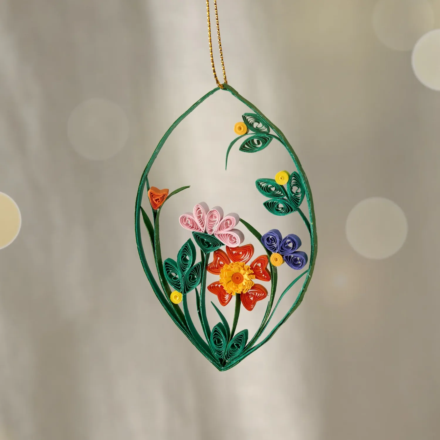 Quilled Flower Garden Ornament