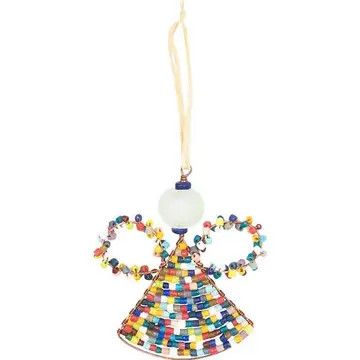 Beaded Rainbow Angel Ornament