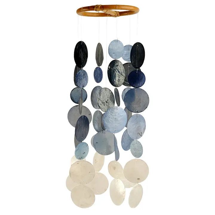 Capiz Round Chime Ombre Indigo