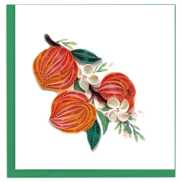 Peach Quilled Card