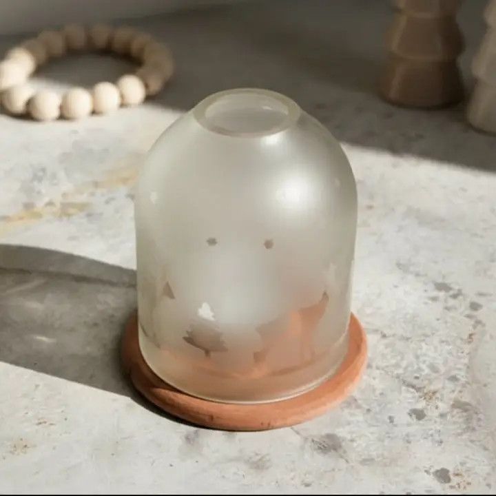 White Deer Upcycled Glass Lantern