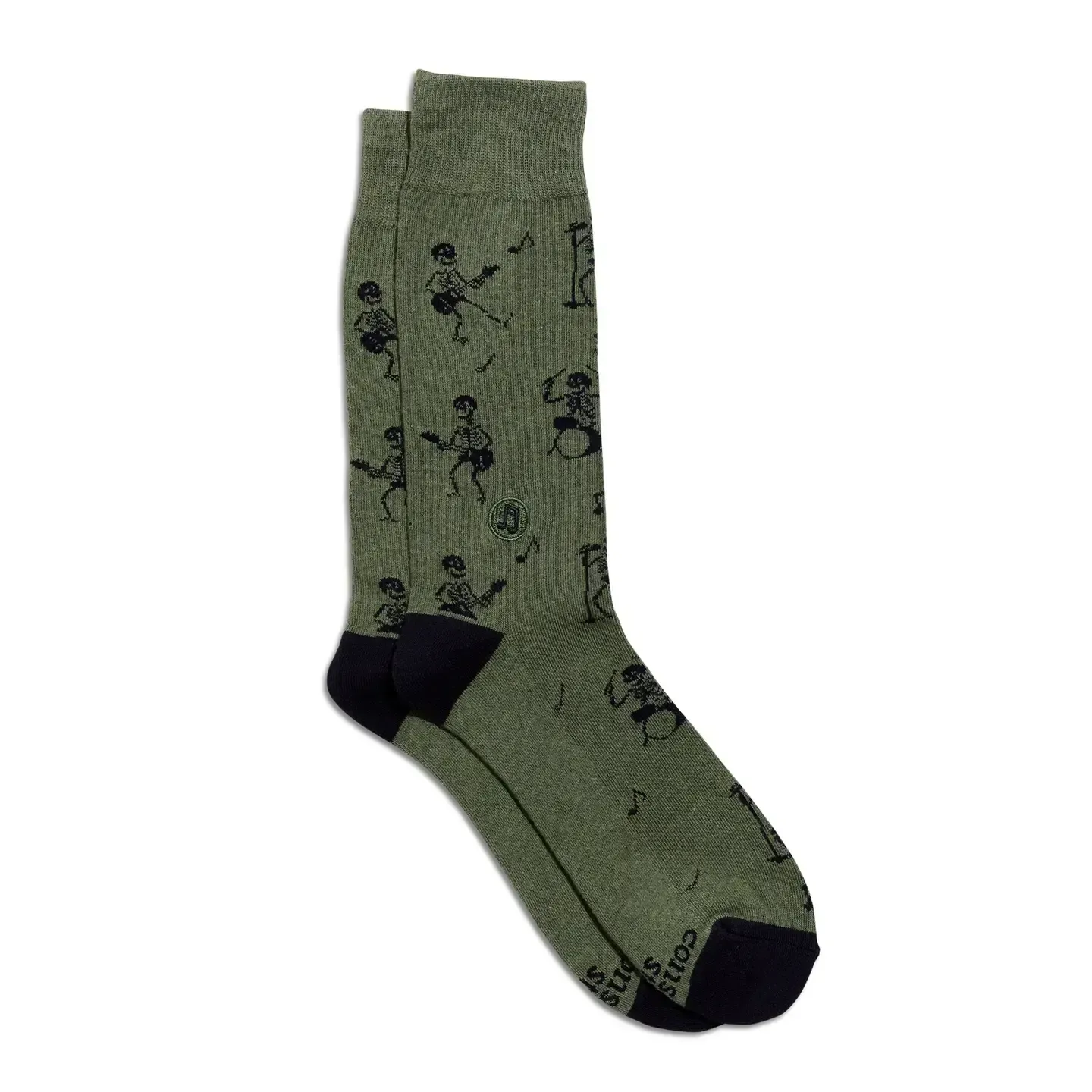 Crew Socks That Support Music Skeletons