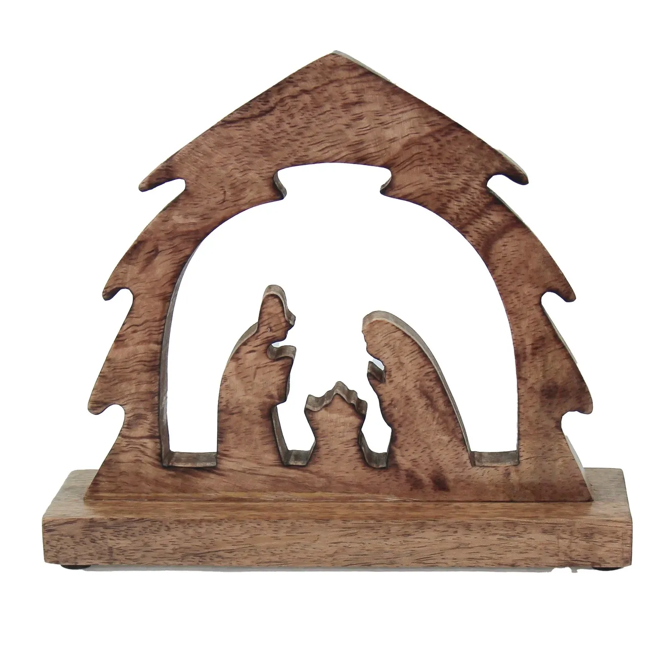 Mango Wood Cutout Nativity