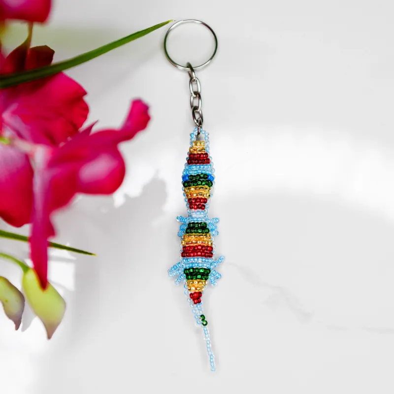 Beaded Lizard Keychain