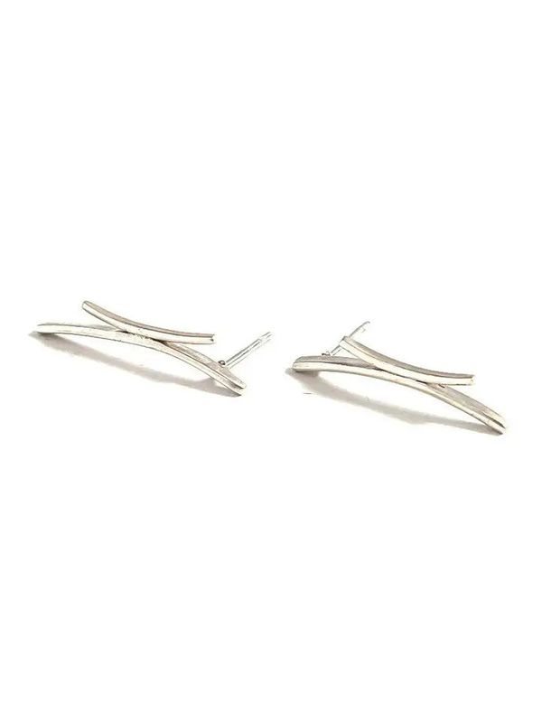 Cinnamon Sticks Sterling Silver Stud Earrings