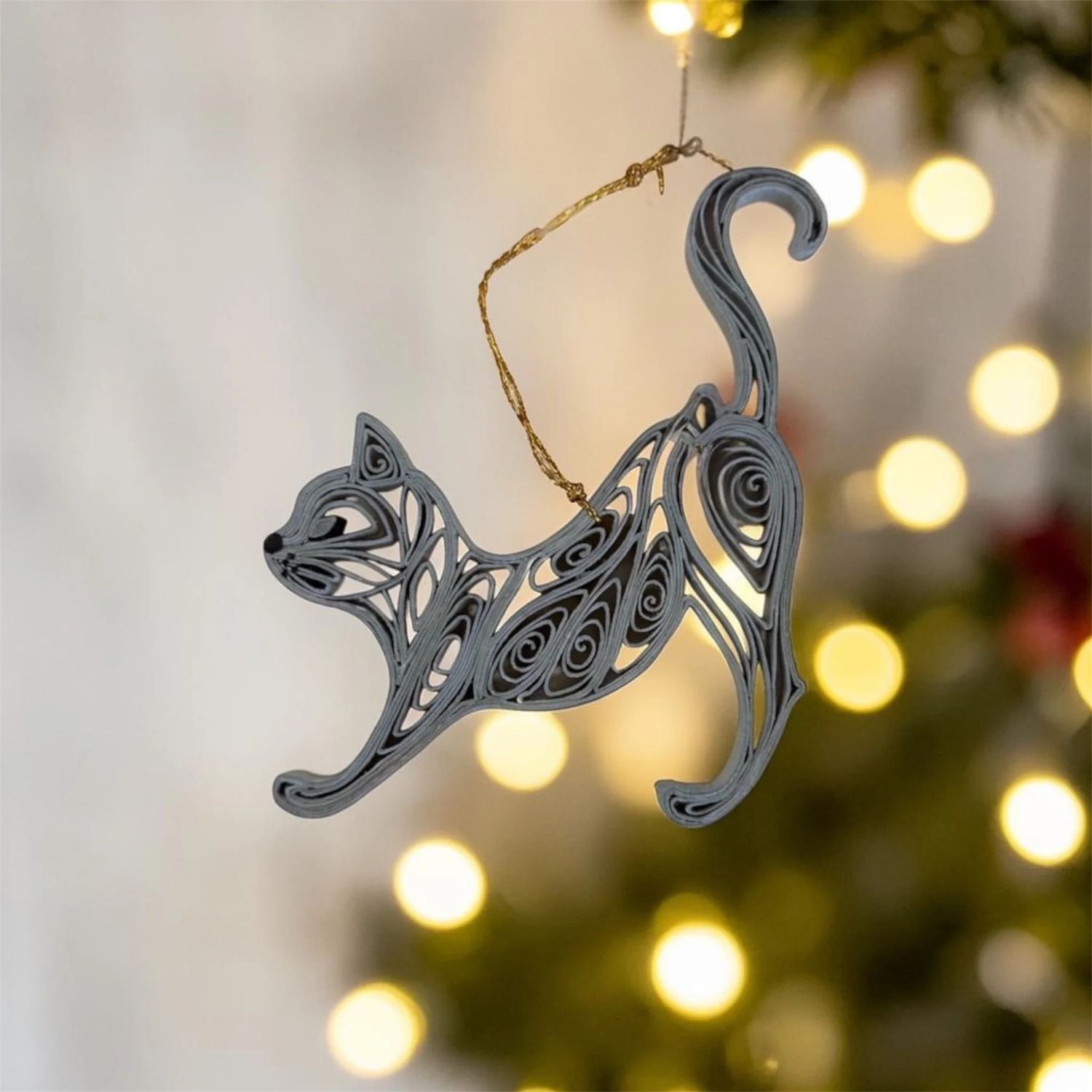 Quilled Cat Ornament