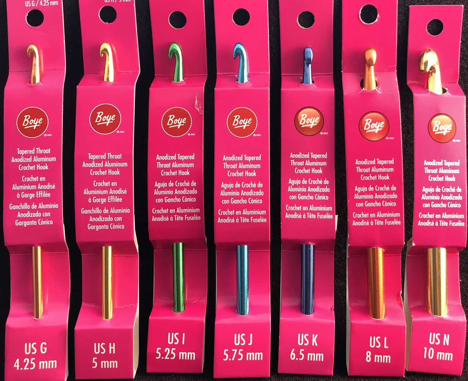 Crochet Hooks, Type: Aluminum, Color/Size #: US N